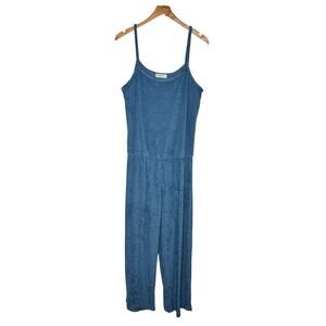 LA Relaxed GIA French Terry Blue Sleeveless Jumpsuit Women’s Medium Minimalist